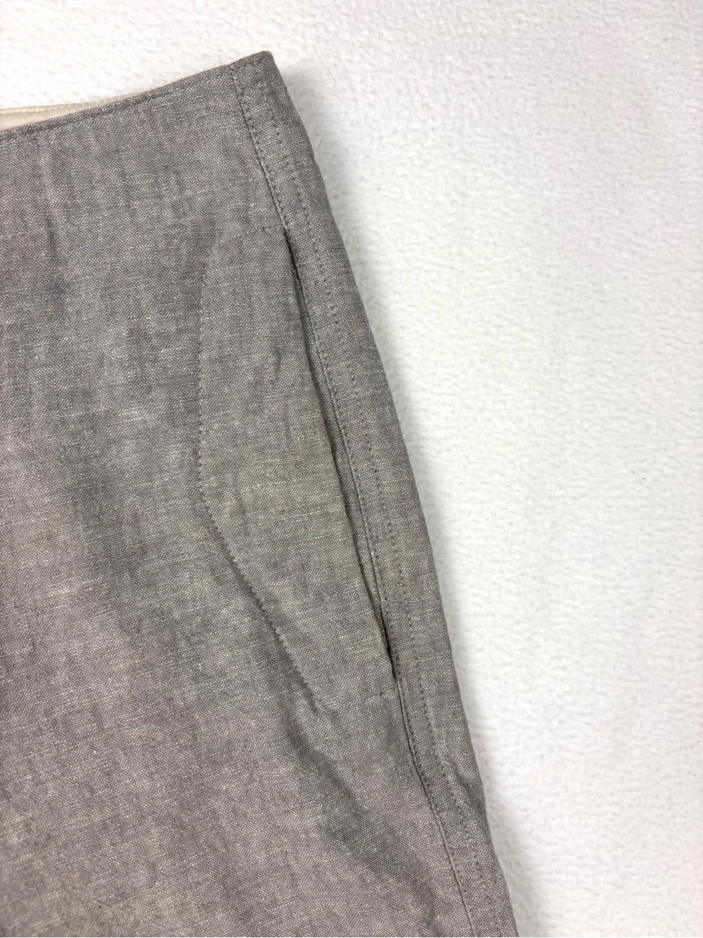 J.Crew Gramercy Linen/Cotton Lightweight Gray Flat Front Chino Short 9